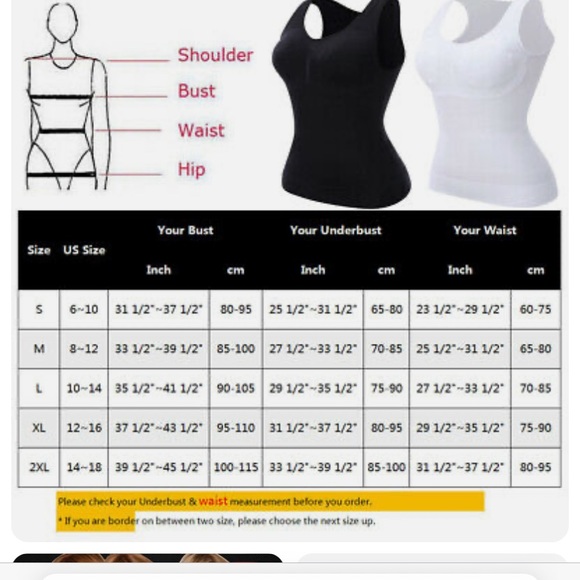 21.) NWT / Genie / Cami Shaper / Tank / Available in Black, white and nude - Picture 4 of 16